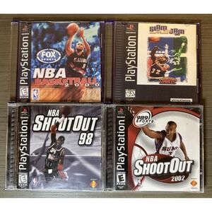 PS1 Basketball Games - NBA ShootOut 98 & 2002, Basketball 2000, Slam N' Jam '96